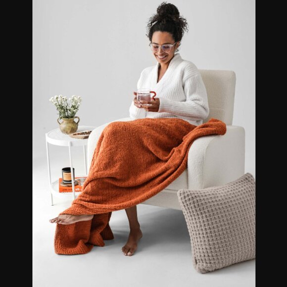 NEW Sunday Citizen Snug Lap Throw Shade Masala Orange - Picture 3 of 7